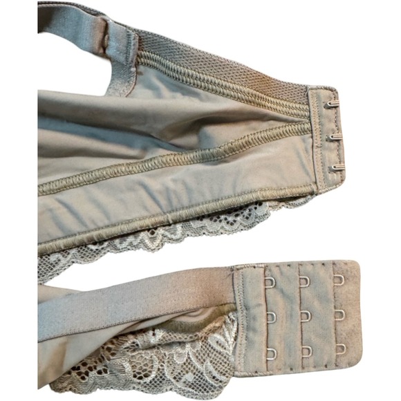 Olga Bra 38DD Beige Full Coverage Comfort Lace Trim Wirefree Support GQ5601A - Picture 4 of 6